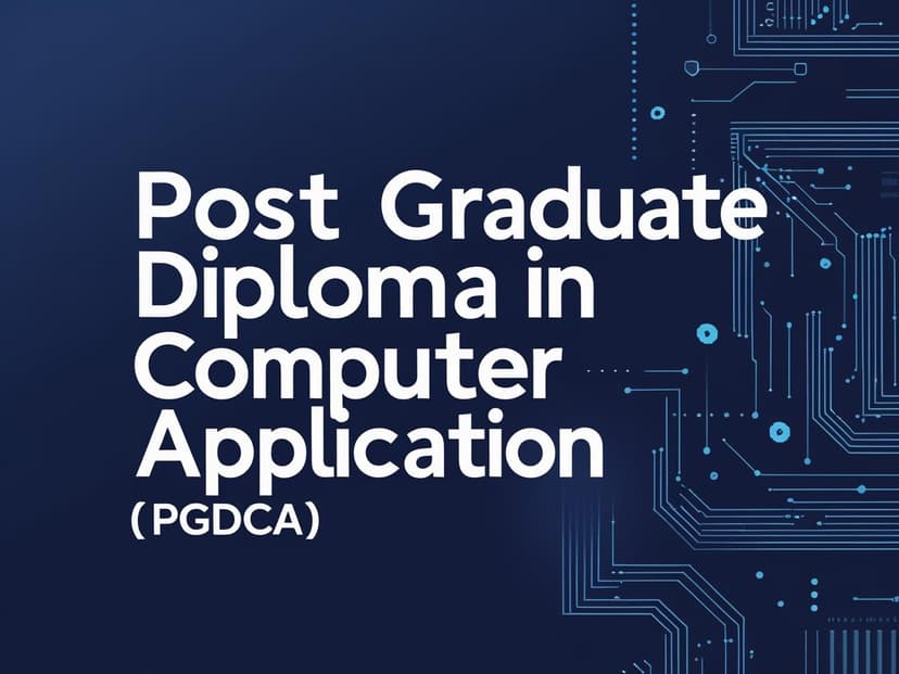 Post Graduate Diploma in Computer Application